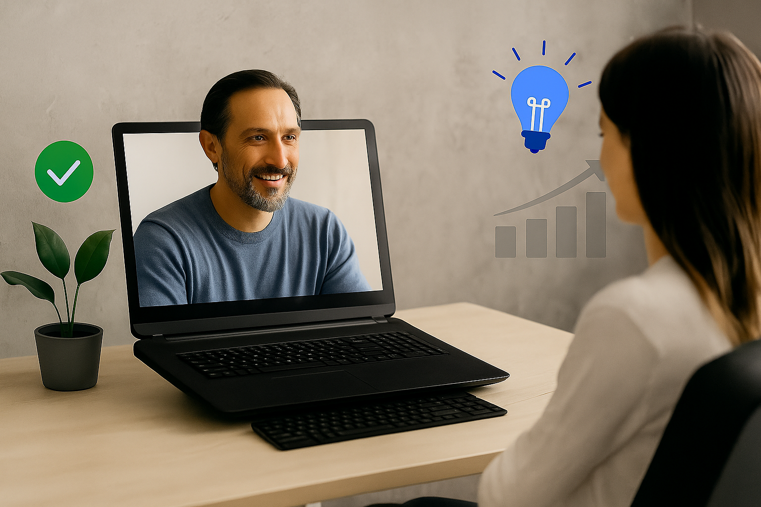 Sesión de mentoría en vivo de Meta Ads Mentors mostrando consulta personalizada online